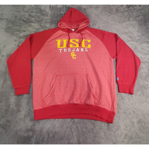 Champion USC Trojans Sz XL Hoodie Sweatshirt Adult Red Champs University C27 - Picture 1 of 8